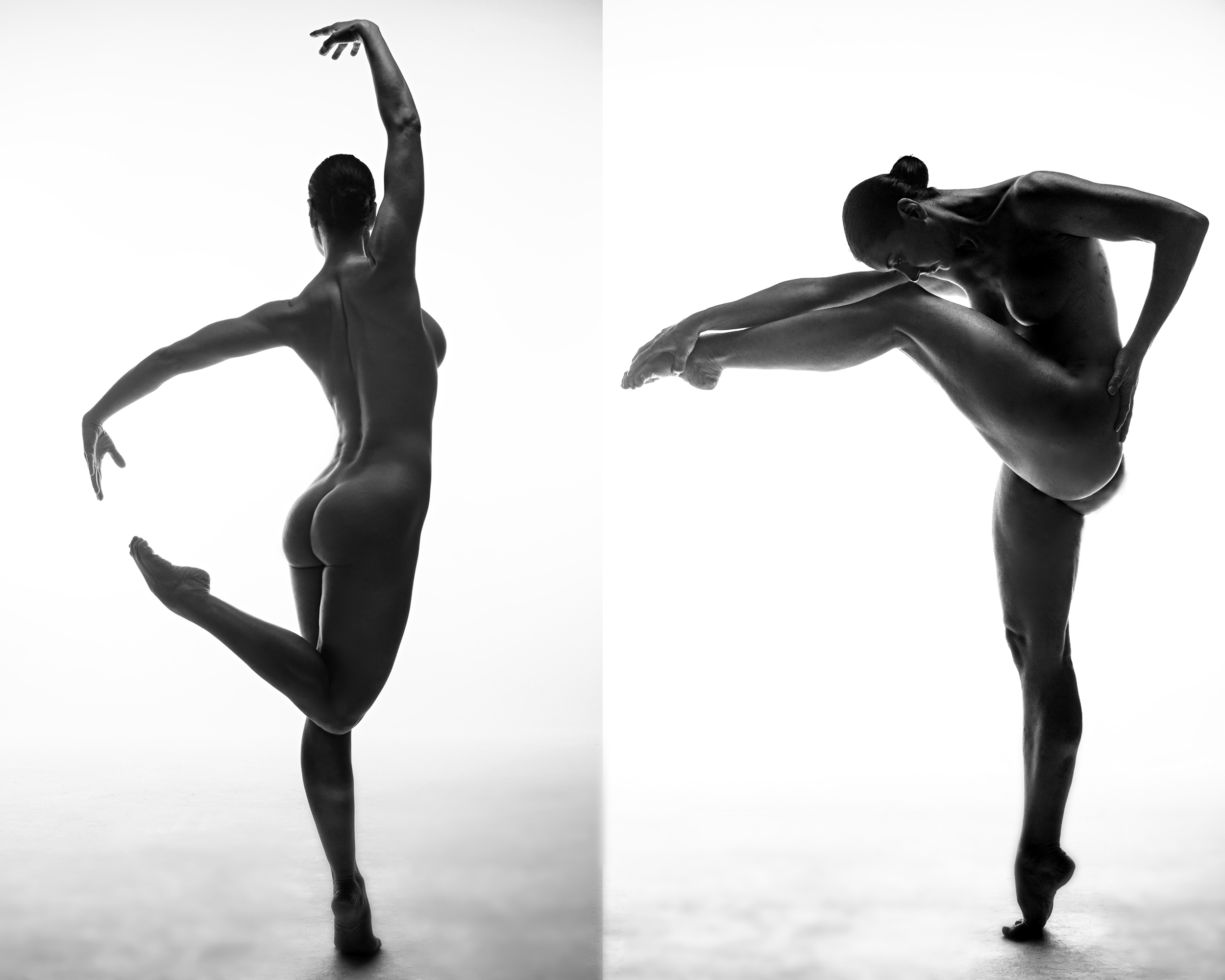 Ballett, Nuderat, Tanz - Bewegung und Projektionen mit der Tänzerin Prele und der Tänzerin Camilla Marcatti 