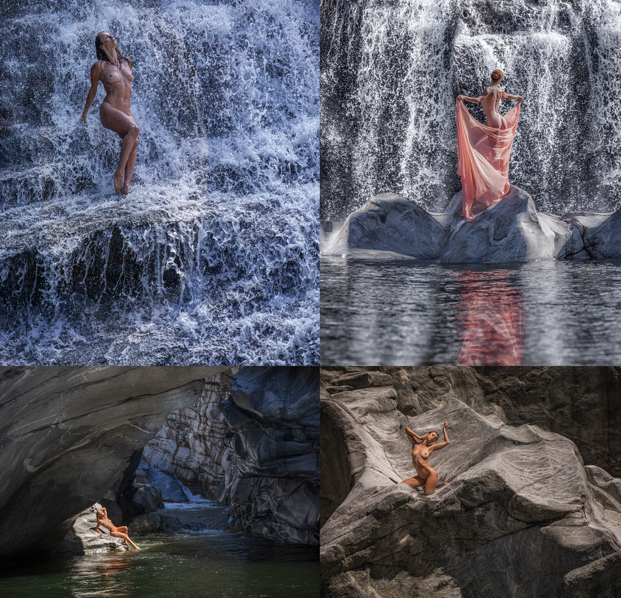 Tessin - Ticino Nudeart - Wasserfälle - Höhlen - Abenteuer -  2 Models - brandneue Locations - Lngzeitbelichtung mit Models, Bewegungsfotografie u.v.m